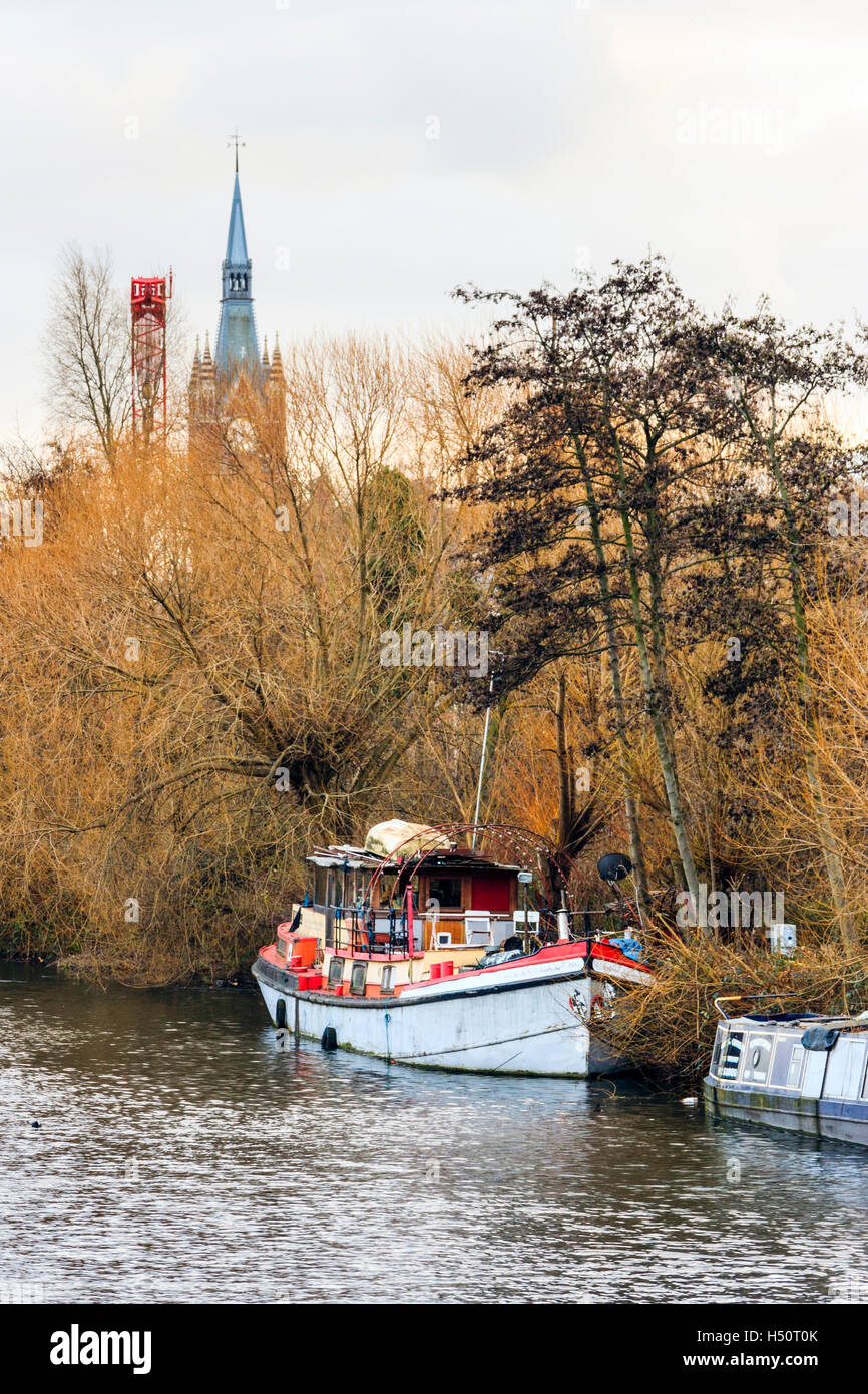 'Seahorse', a houseboat moored at Camley Street, Regent's Canal, King's Cross, London, UK, 2012 Stock Photo