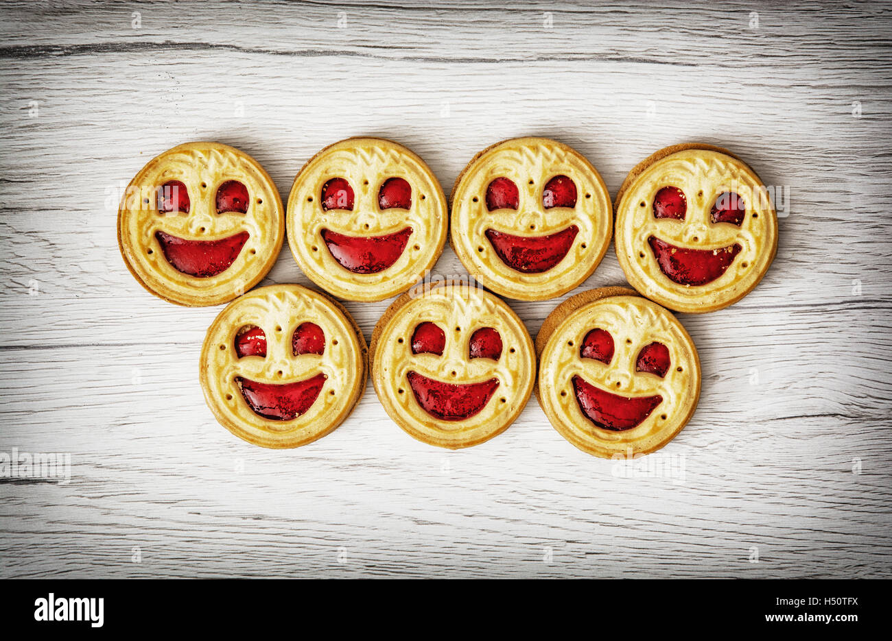 Smiley Biscuits Sweet Food High Resolution Stock Photography and Images