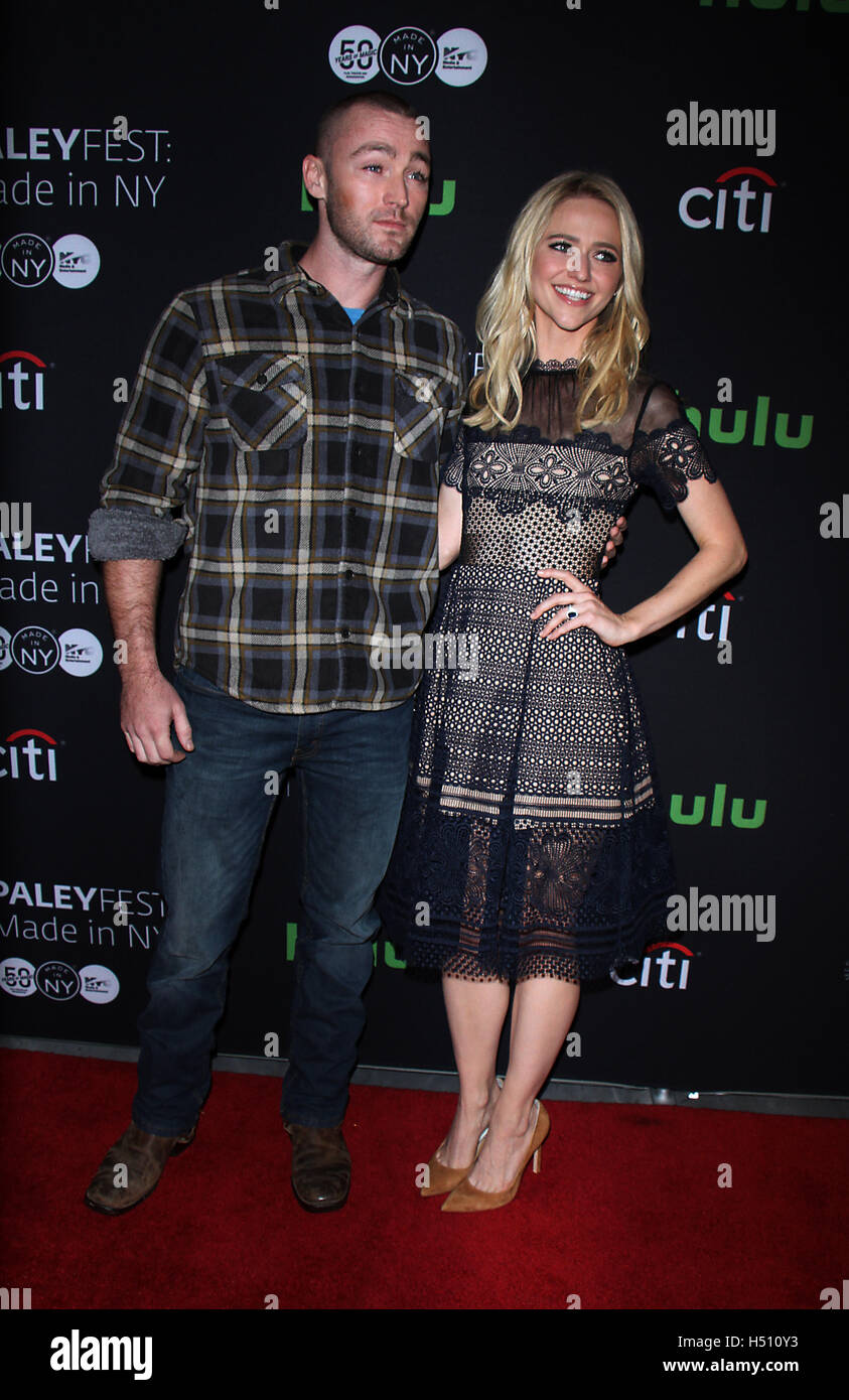 NEW YORK, NY - OCTOBER 17: Jake McLaughlin, Johanna Braddy at PaleyFest New  York presents Quantico at the Paley Center for Media in New York.October  17, 2016. Credit:RW/MediaPunch © MediaPunch Inc/Alamy Live