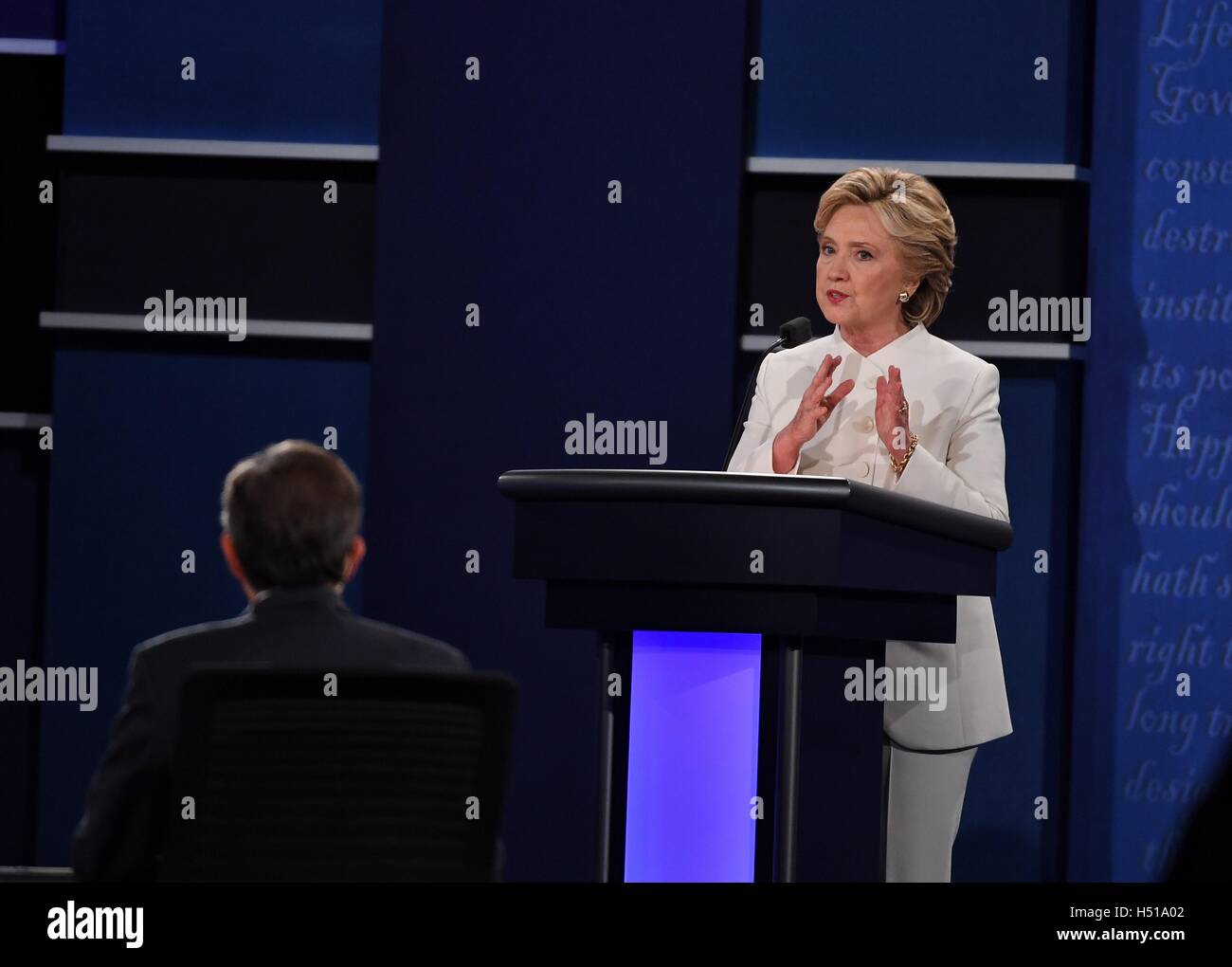 las vegas 19th oct 2016 democratic presidential candidate hillary