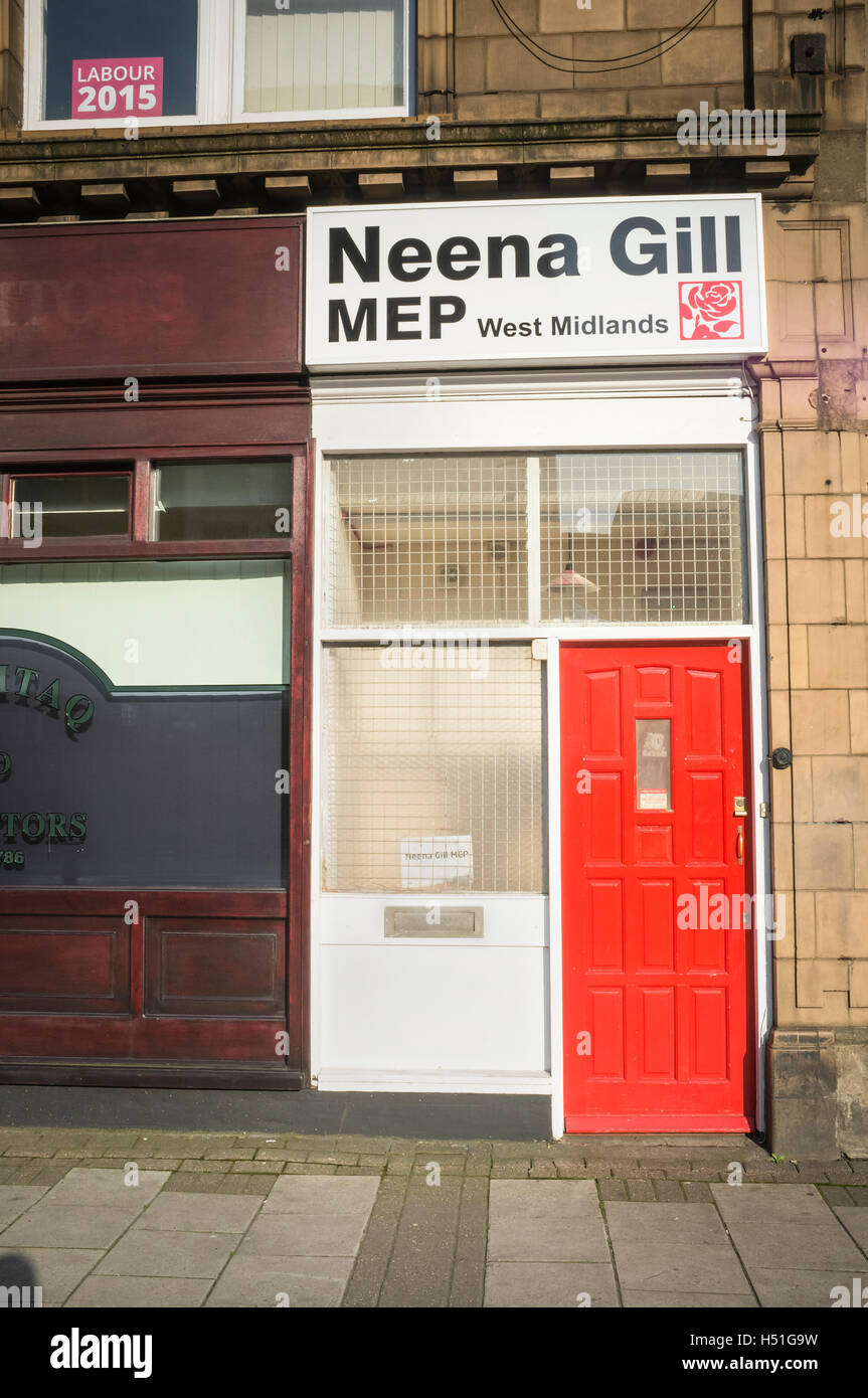 Labour MEP Neena Gill's office in Birmingham Stock Photo