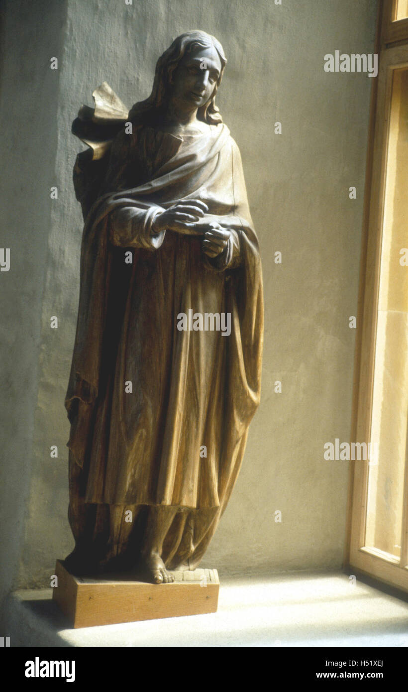 SCULPTURE OF A MADONNA figure in a Church in Finland Stock Photo