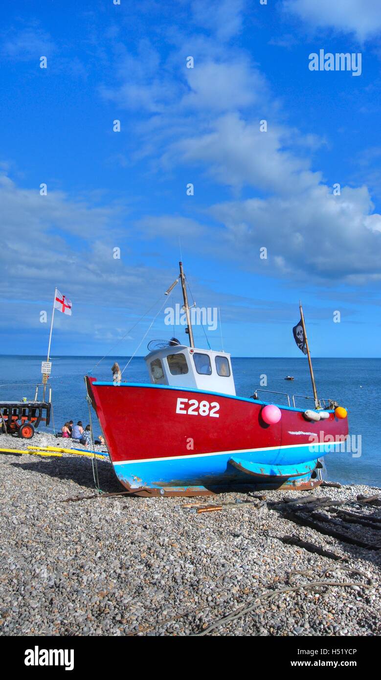 fishing boat on the beach Stock Photo - Alamy