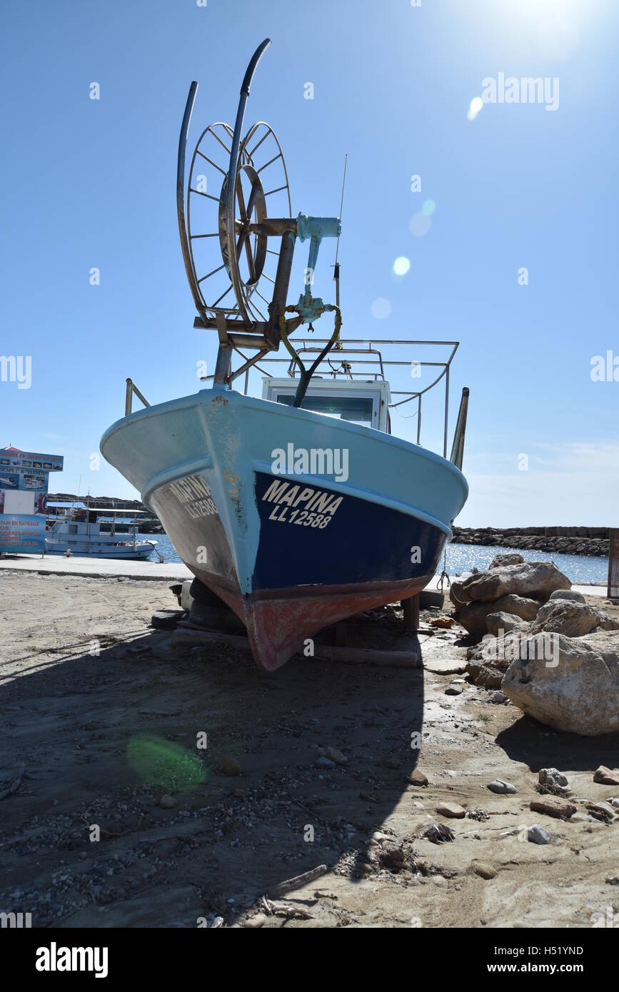 fishing boat on the beach Stock Photo Alamy
