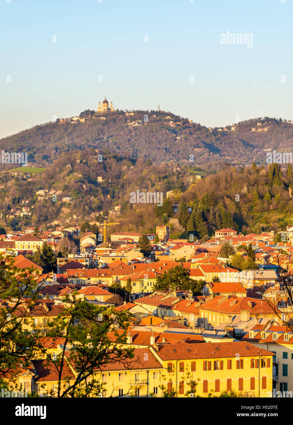 View of Turin in the evening - Italy Stock Photo