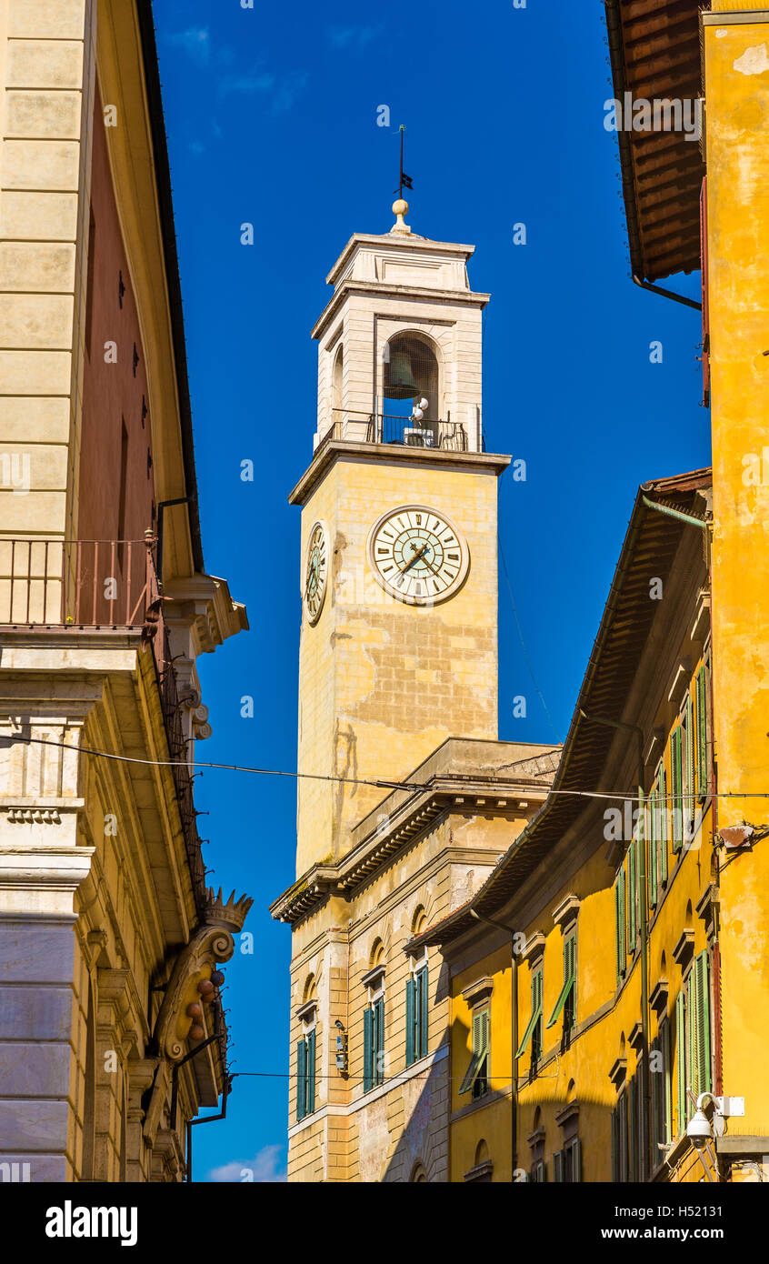 Clock tower in Pisa - Italy, Tuscany Stock Photo