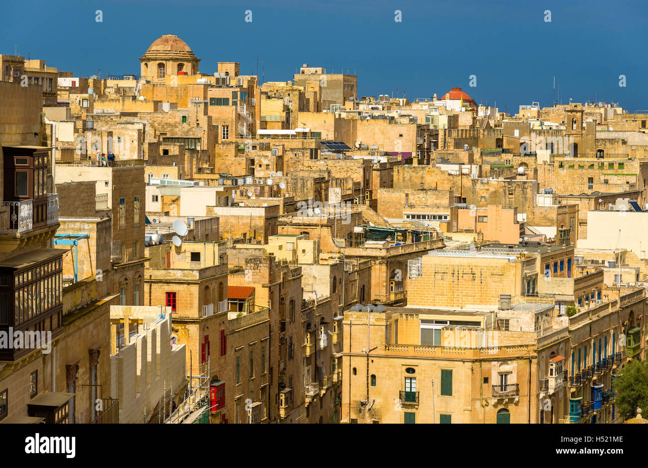View of the historic centre of Valletta - Malta Stock Photo