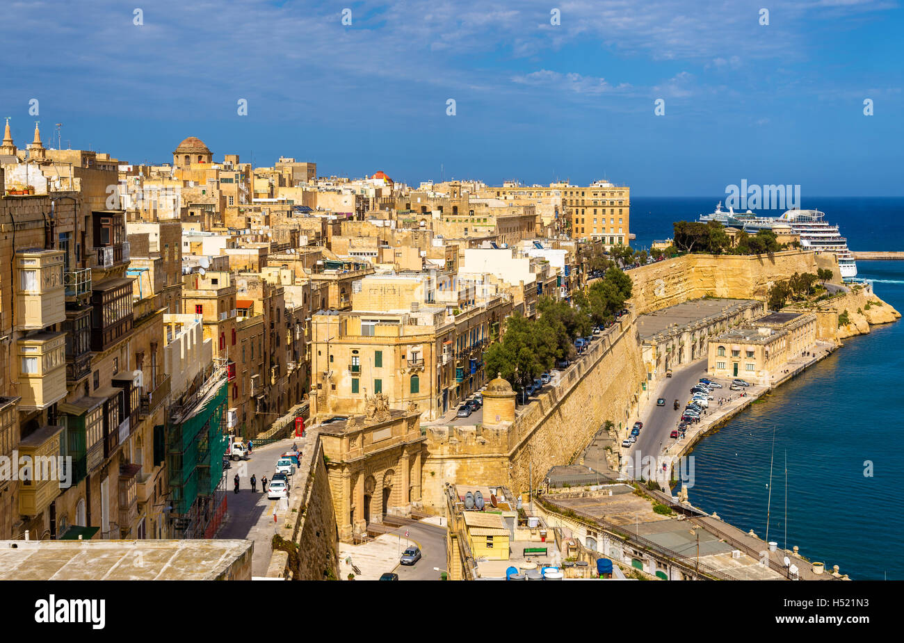 View of the historic centre of Valletta - Malta Stock Photo
