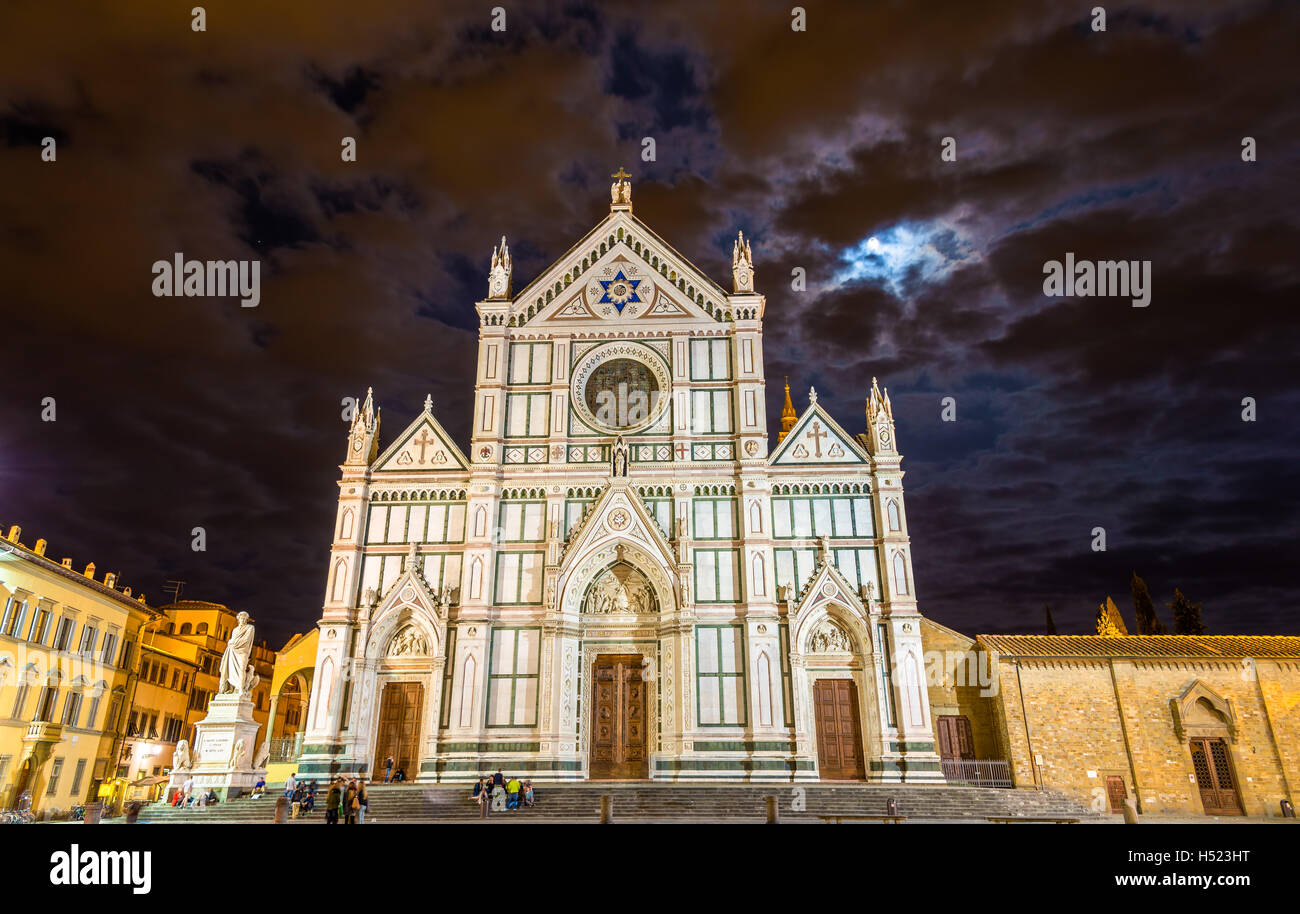 Basilica of Santa Croce in Florence - Italy Stock Photo