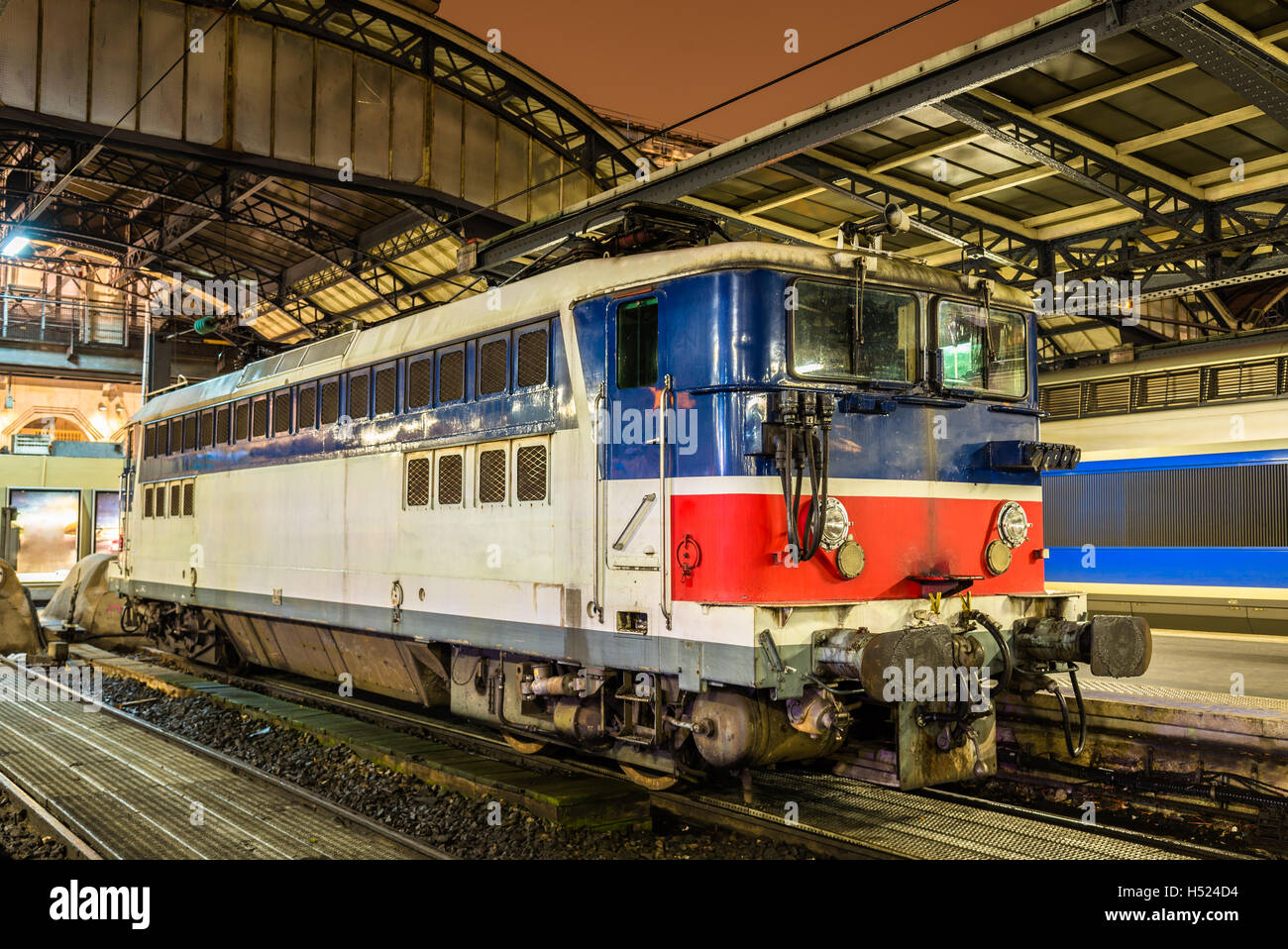 Old French electric at ParisEst station Stock Photo Alamy