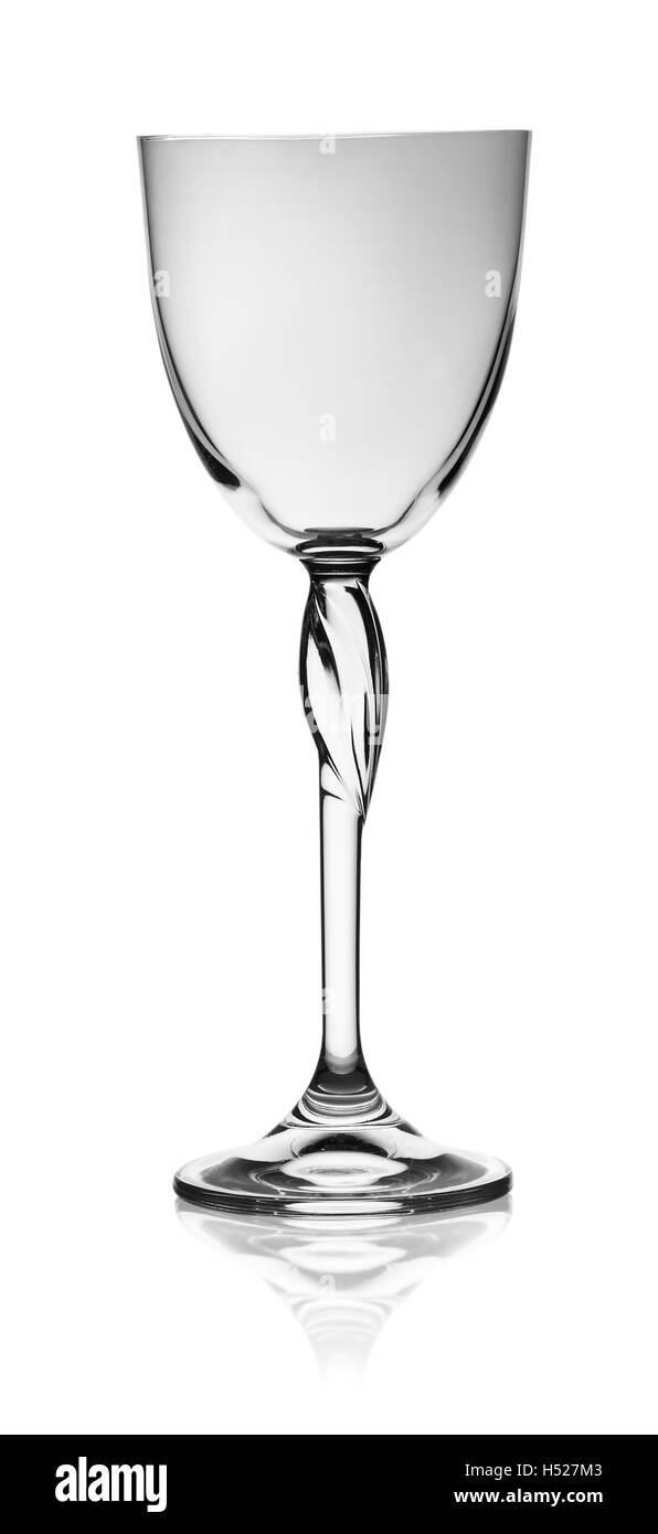 Single glass champagne glass isolated on white background Stock Photo