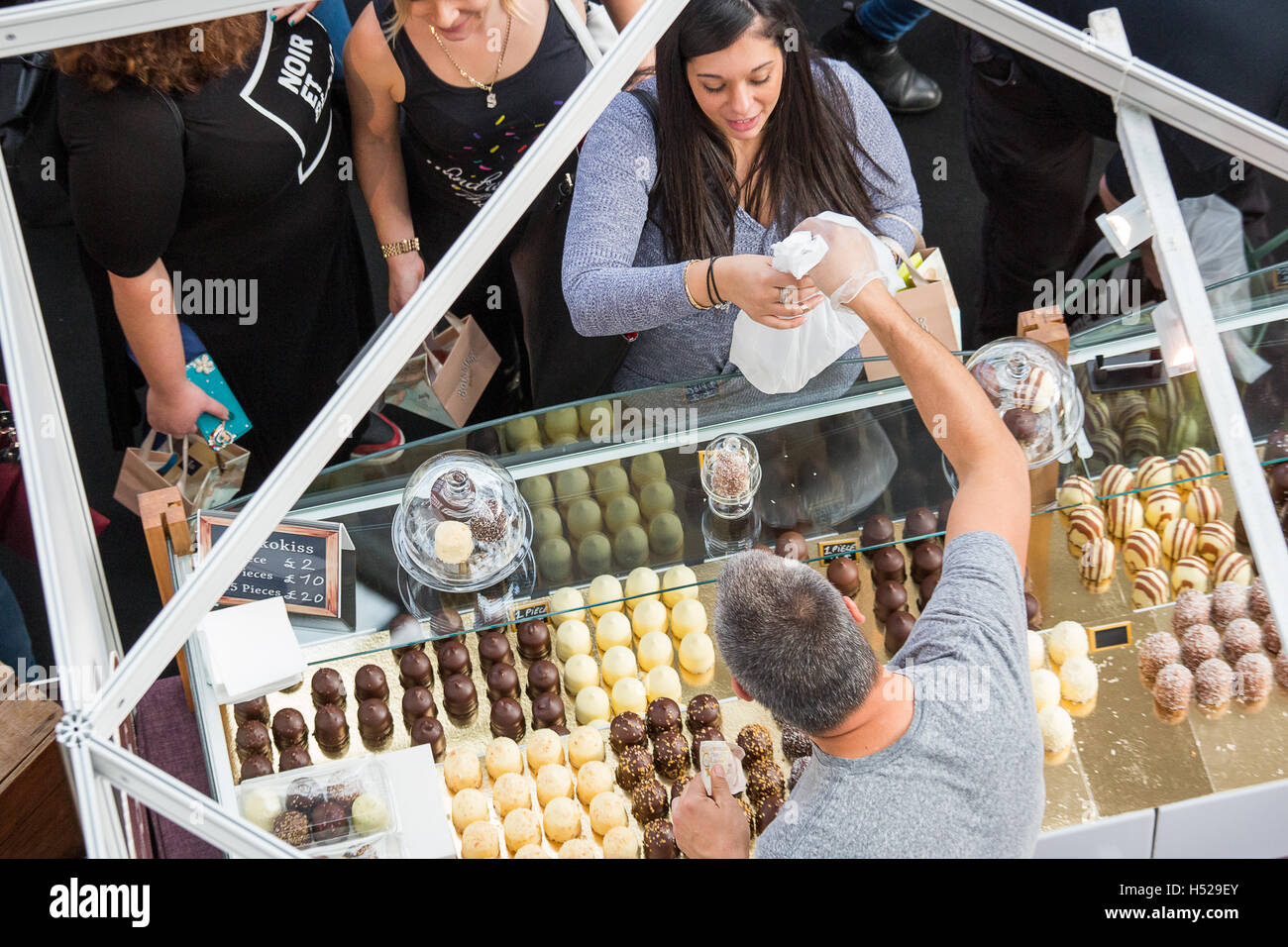 The Chocolate Show on his third day at National Olympia London, UK