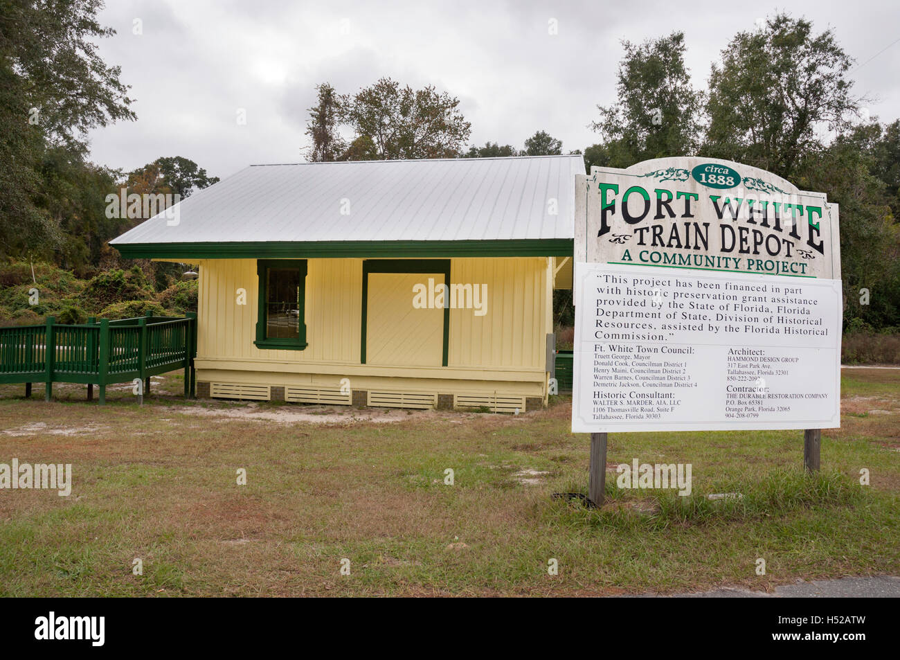 Train depot in small North Florida town of Fort White has been totally