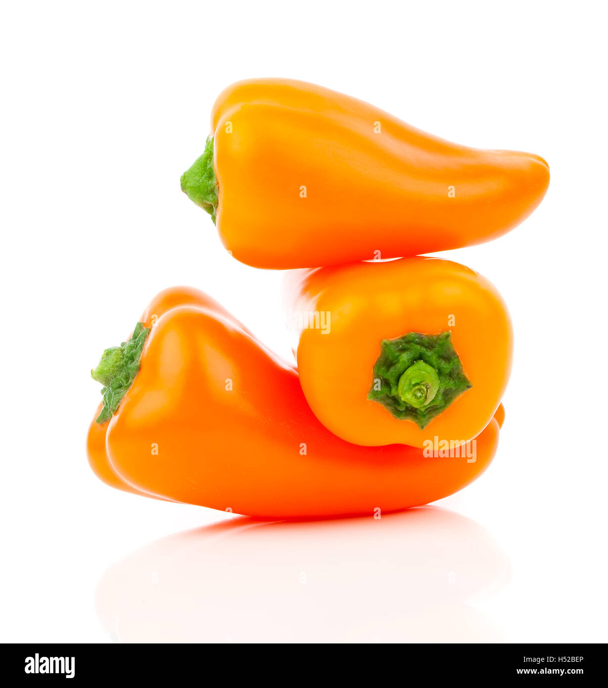 orange pepper pepperoni on a white background Stock Photo Alamy