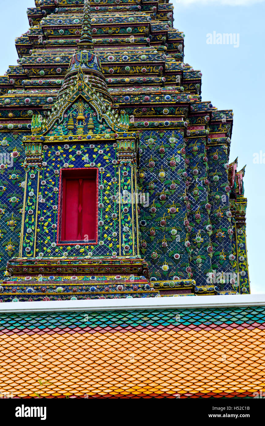 bangkok in temple thailand abstract cross colors roof wat palaces asia ...