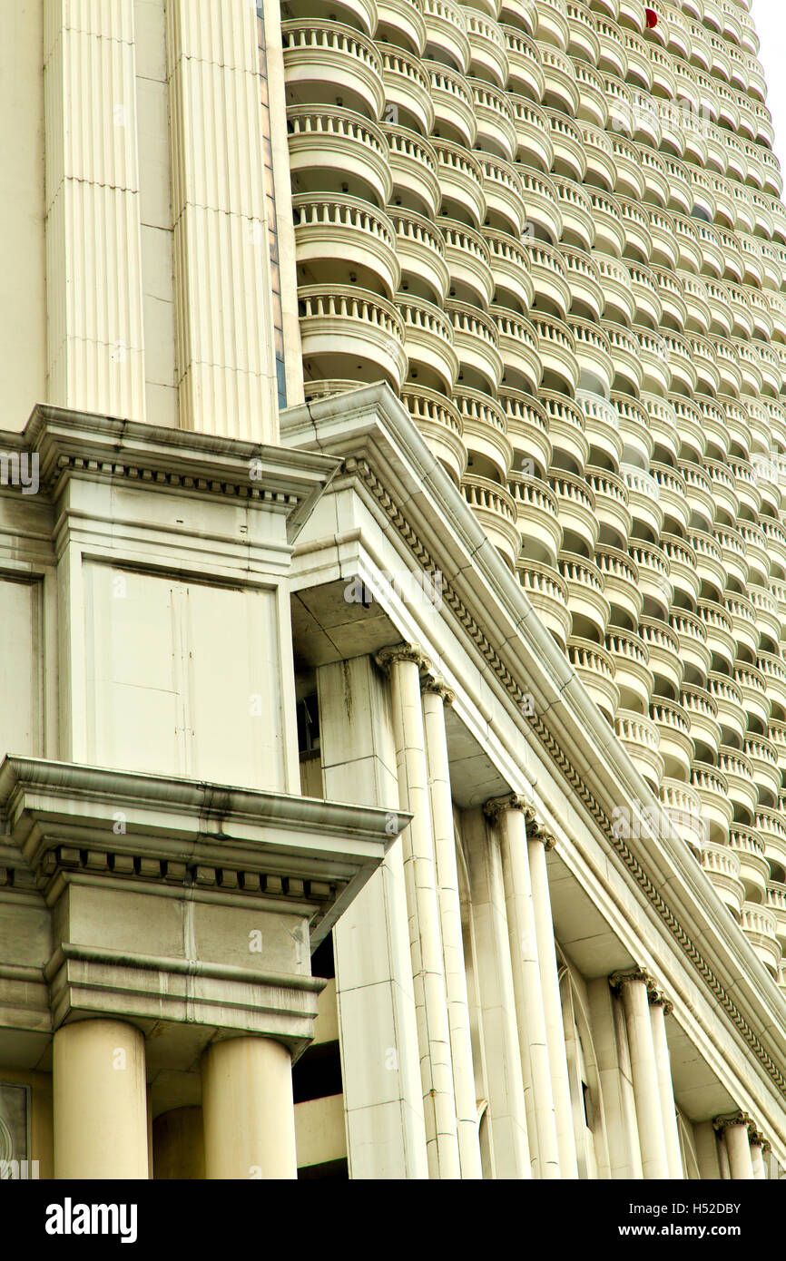 thailand bangkok office district palaces abstract modern building line ...