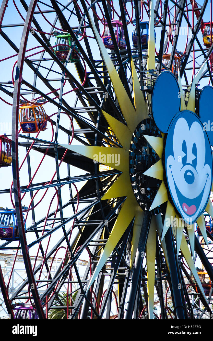 Mickey's Fun Wheel at Disneyland California in Anaheim, California, USA Stock Photo