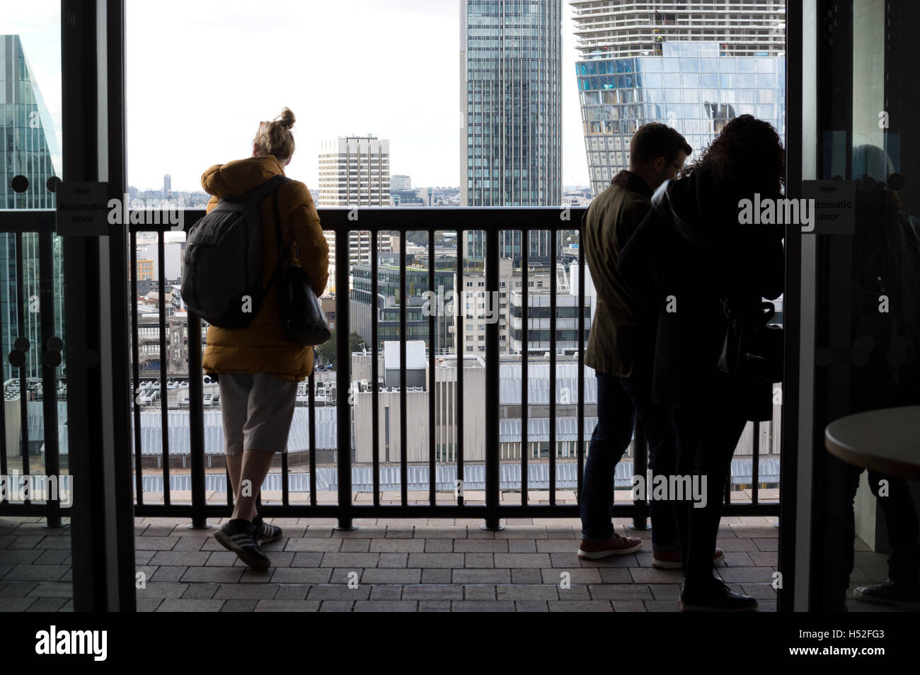 People on the Tate Modern Switch House viewing terrace, London, UK Stock Photo