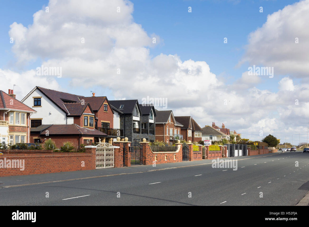 Houses on Clifton Drive, the main seafront road at Lytham St Annes