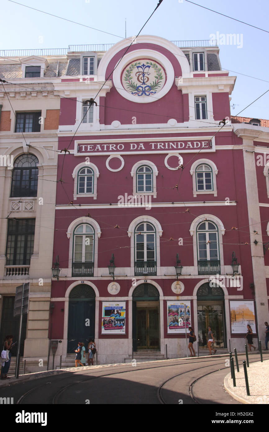 Teatro da Trindade Theatre of the Trinity Chiado Lisbon Portugal Stock Photo