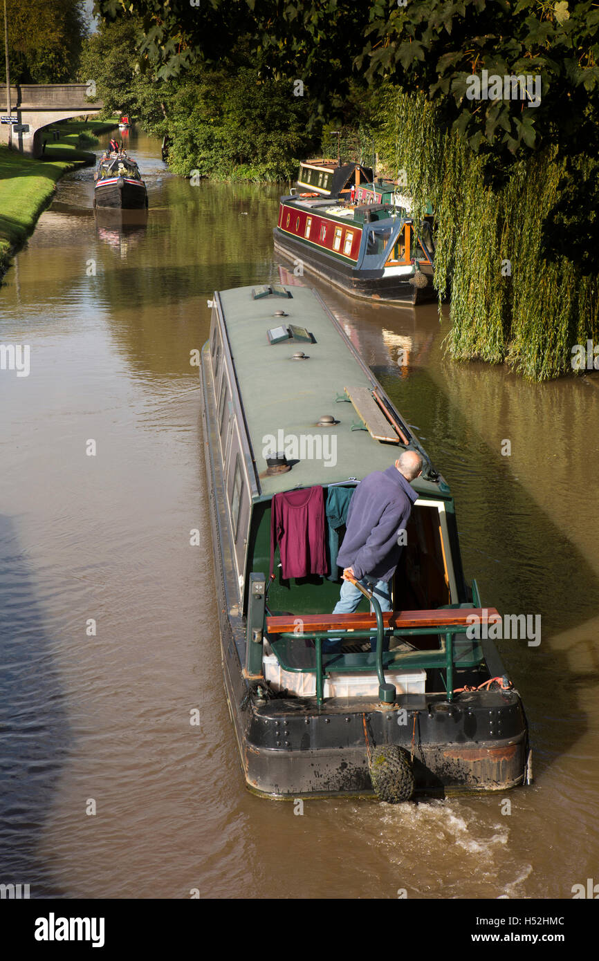UK, England, Cheshire, Beeston Brook, narrowboats on Shropshire Union