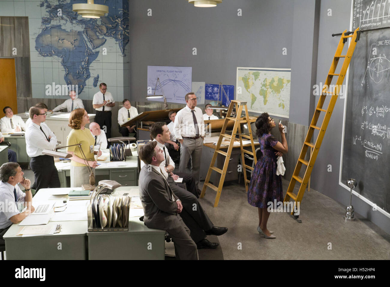 Hidden Figures is an upcoming 2016 American biographical drama film directed by Theodore Melfi from a screenplay co-written with Allison Schroeder, based on the nonfiction book of the same name by Margot Lee Shetterly.   This photograph is for editorial use only and is the copyright of the film company and/or the photographer assigned by the film or production company and can only be reproduced by publications in conjunction with the promotion of the above Film. A Mandatory Credit to the film company is required. The Photographer should also be credited when known. Stock Photo