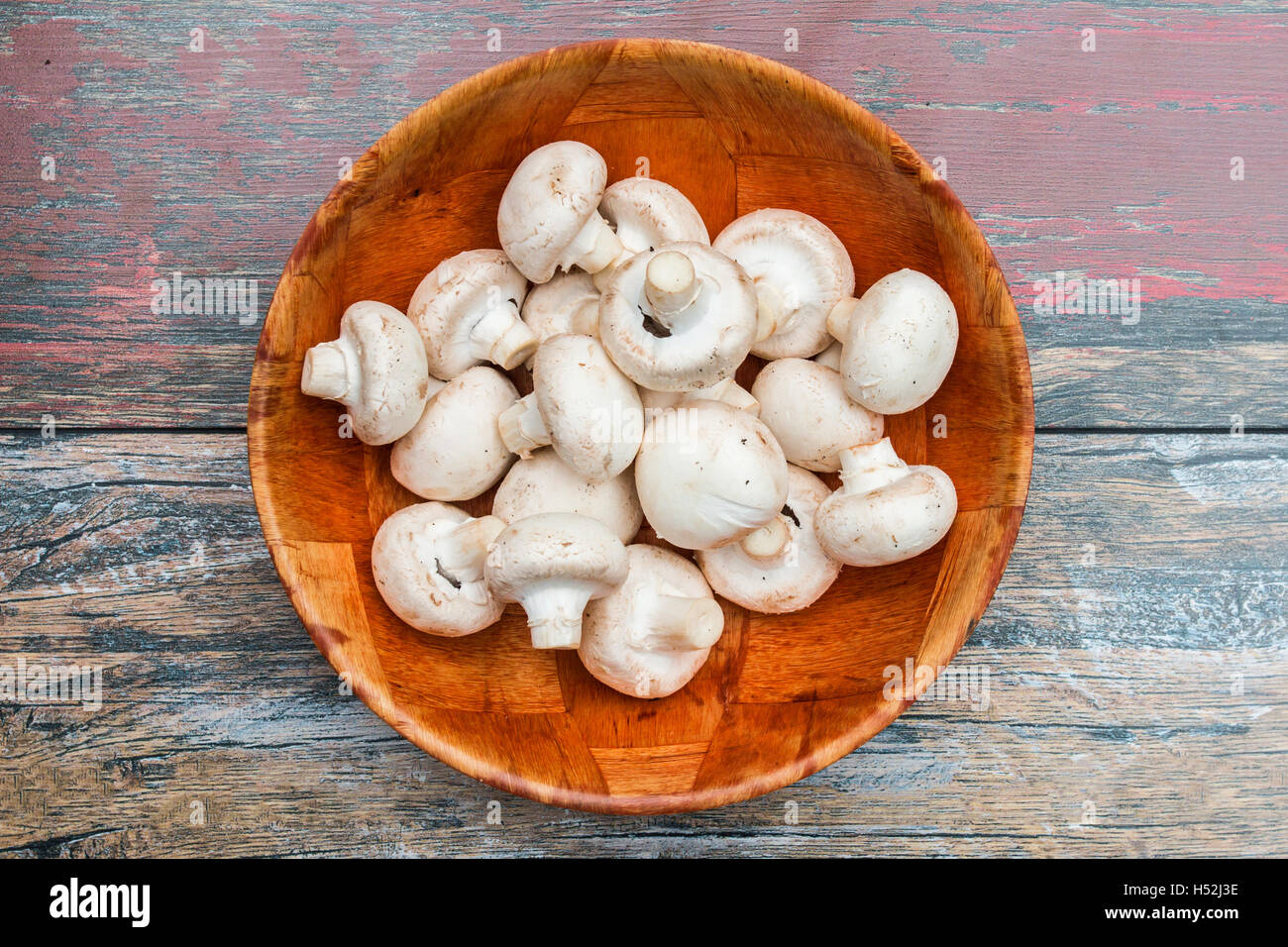 Bowl of mushrooms Stock Photo