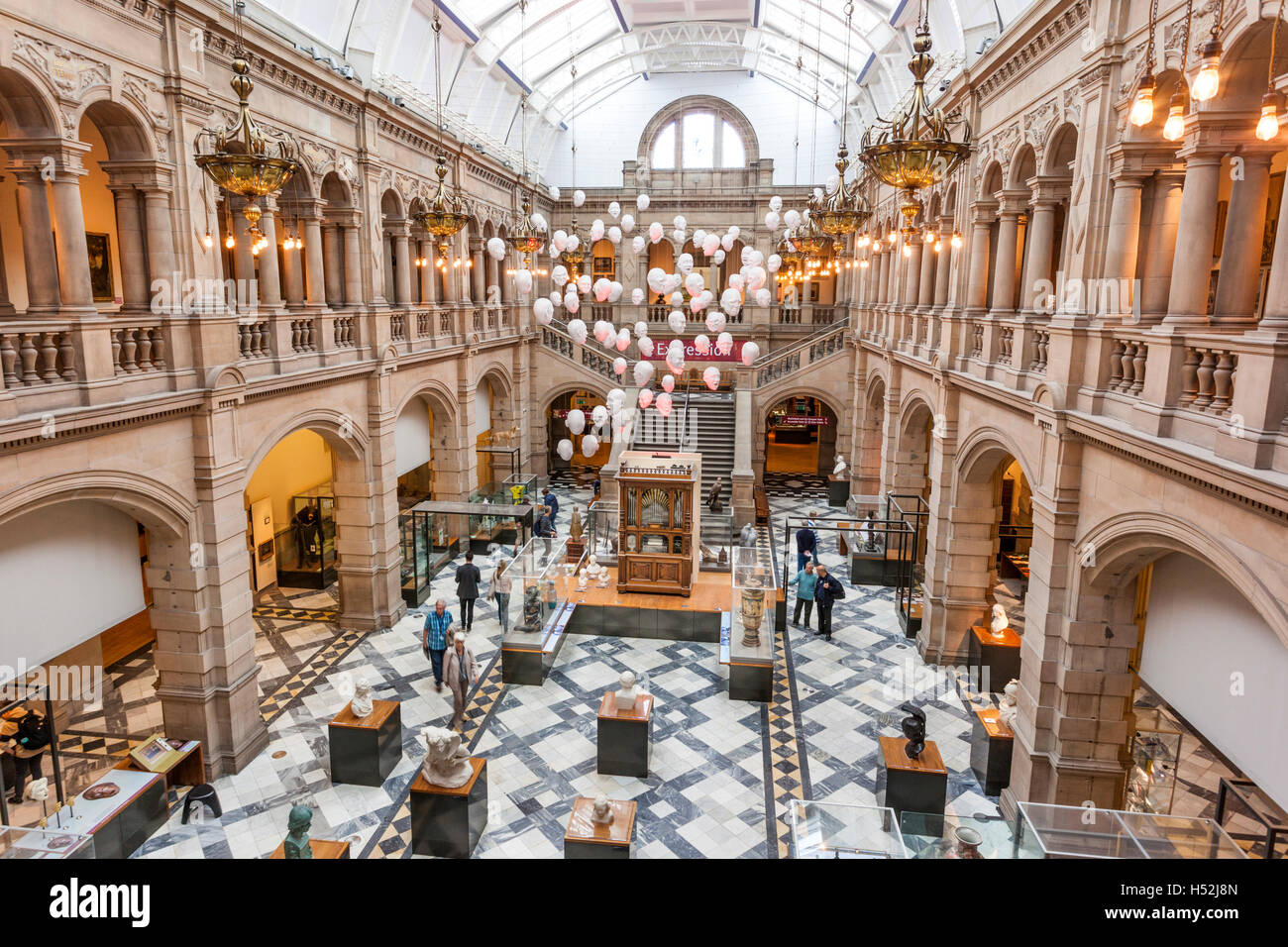 Kelvingrove Art Gallery and Museum, Glasgow, Scotland UK - The museum has free admission. Stock Photo