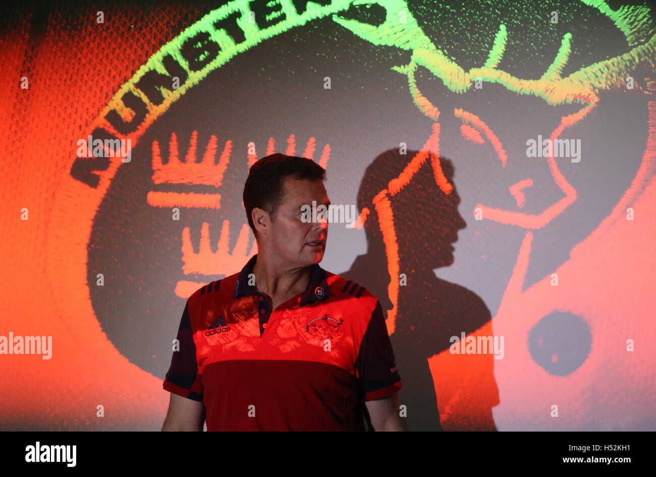 Munster Director of Rugby Rassie Erasmus during the press conference at the High Performance Centre at the University of Limerick. Stock Photo