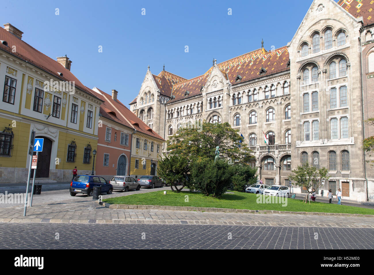 National Archives of Hungary. Buda. Budapest . Old beauty building Stock Photo