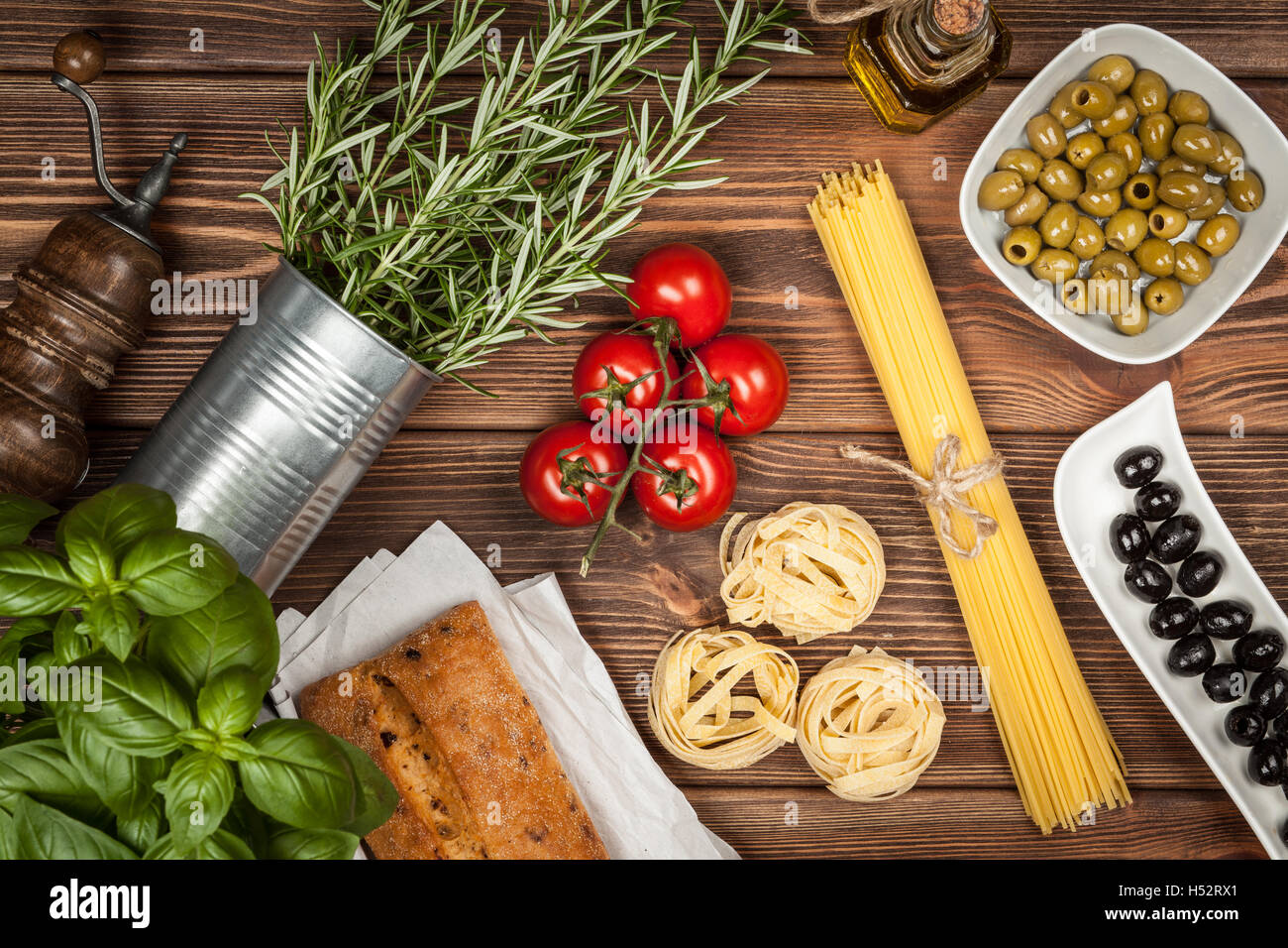 Italian Food Ingredients Stock Photo Alamy