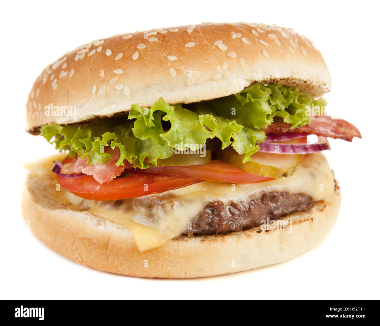 Delicious grilled burger Stock Photo