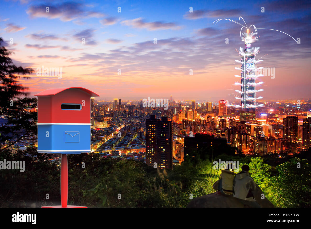 The 3d rendering mailbox with nice background image Stock Photo - Alamy