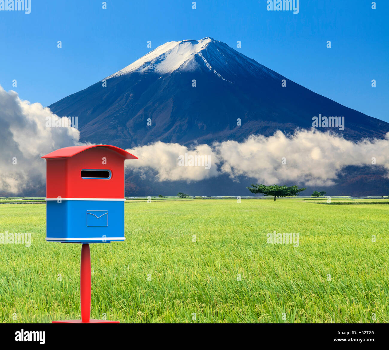 The 3d rendering mailbox with nice background image Stock Photo - Alamy