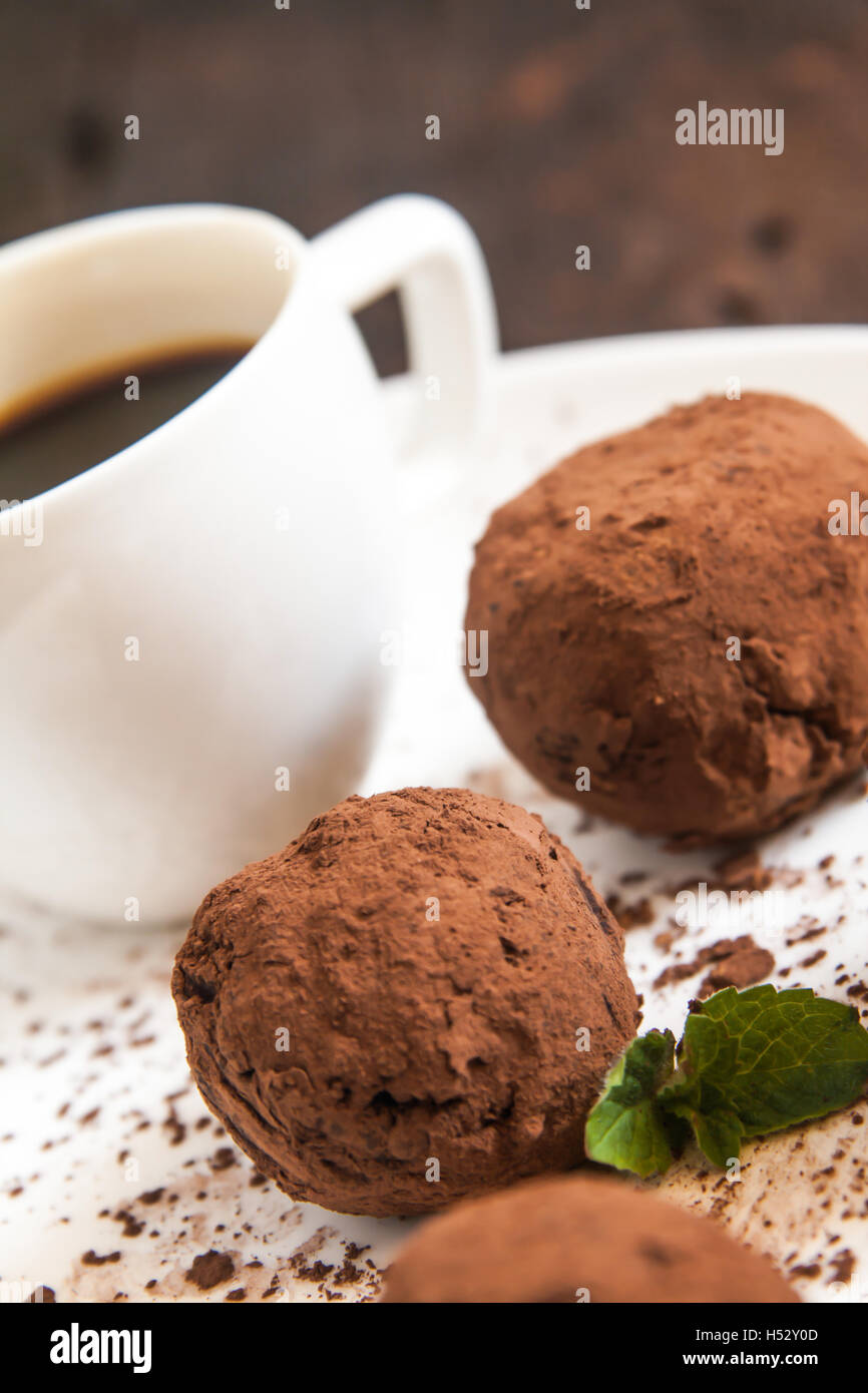 Gold leaf chocolate truffle cake hires stock photography and images