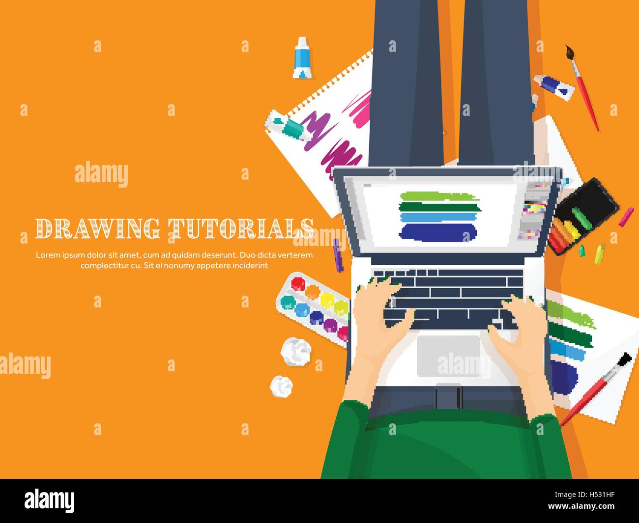 Graphic web design. Drawing and painting. Development. Illustration ...
