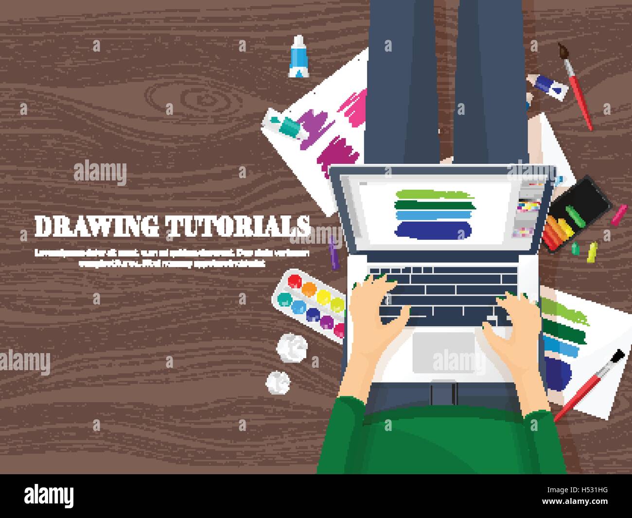 Graphic web design. Drawing and painting. Development. Illustration ...