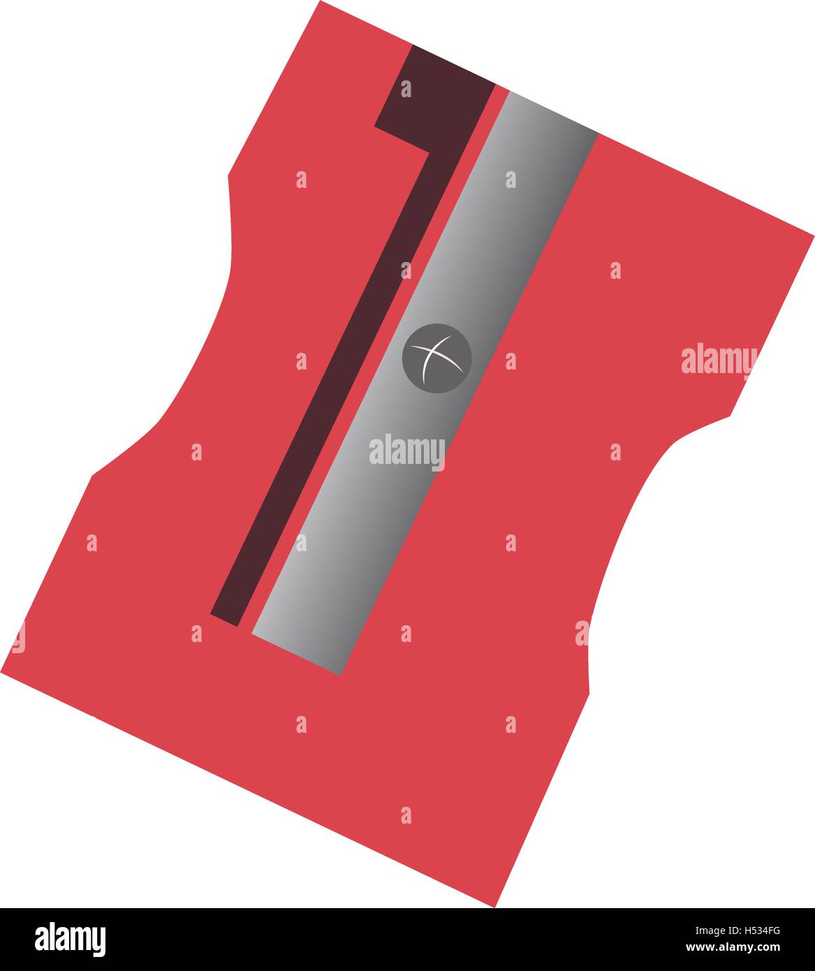 Isolated red sharpener, School supply vector illustration Stock Vector