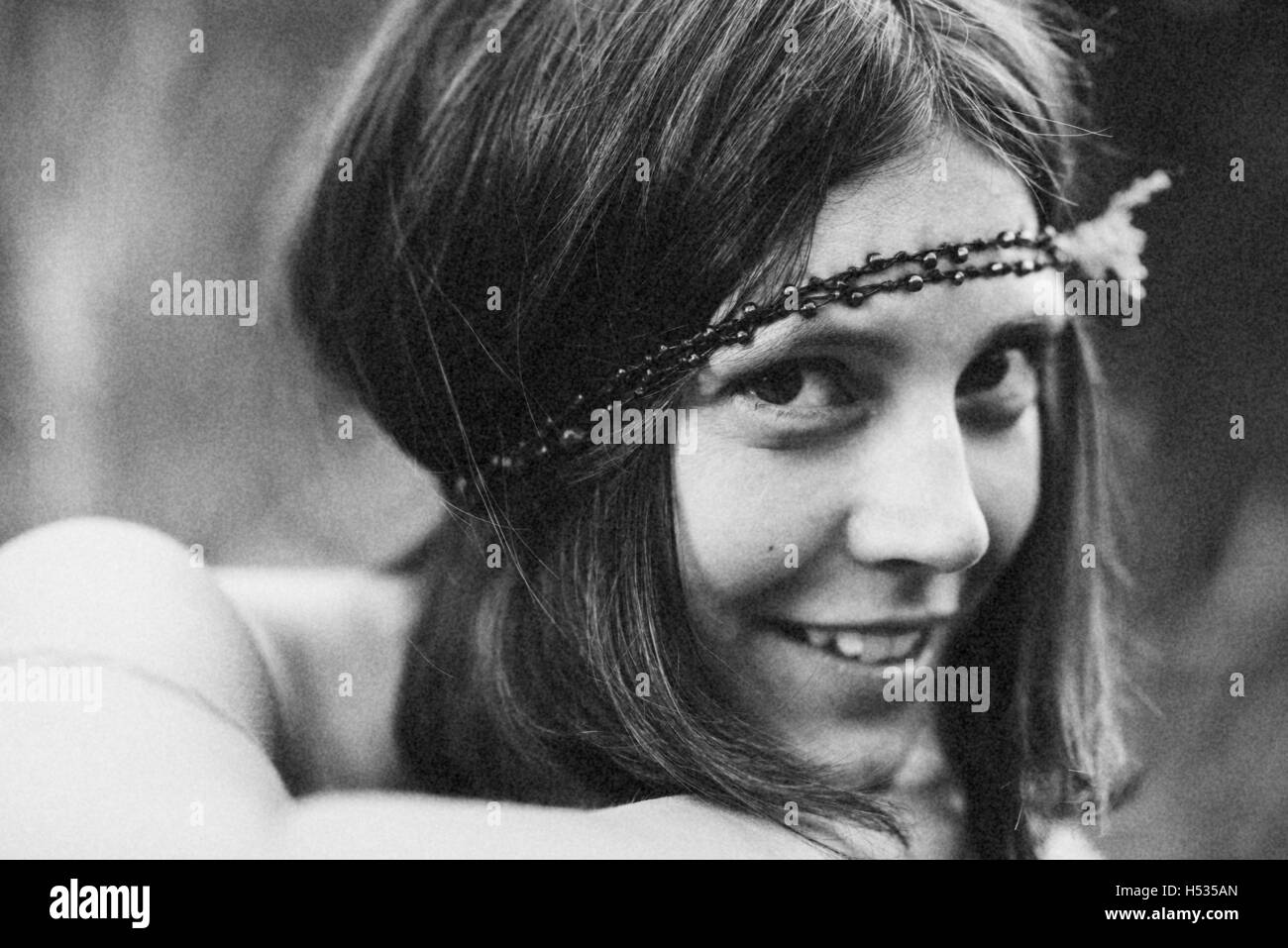 Hippy girl - 1970 style Stock Photo