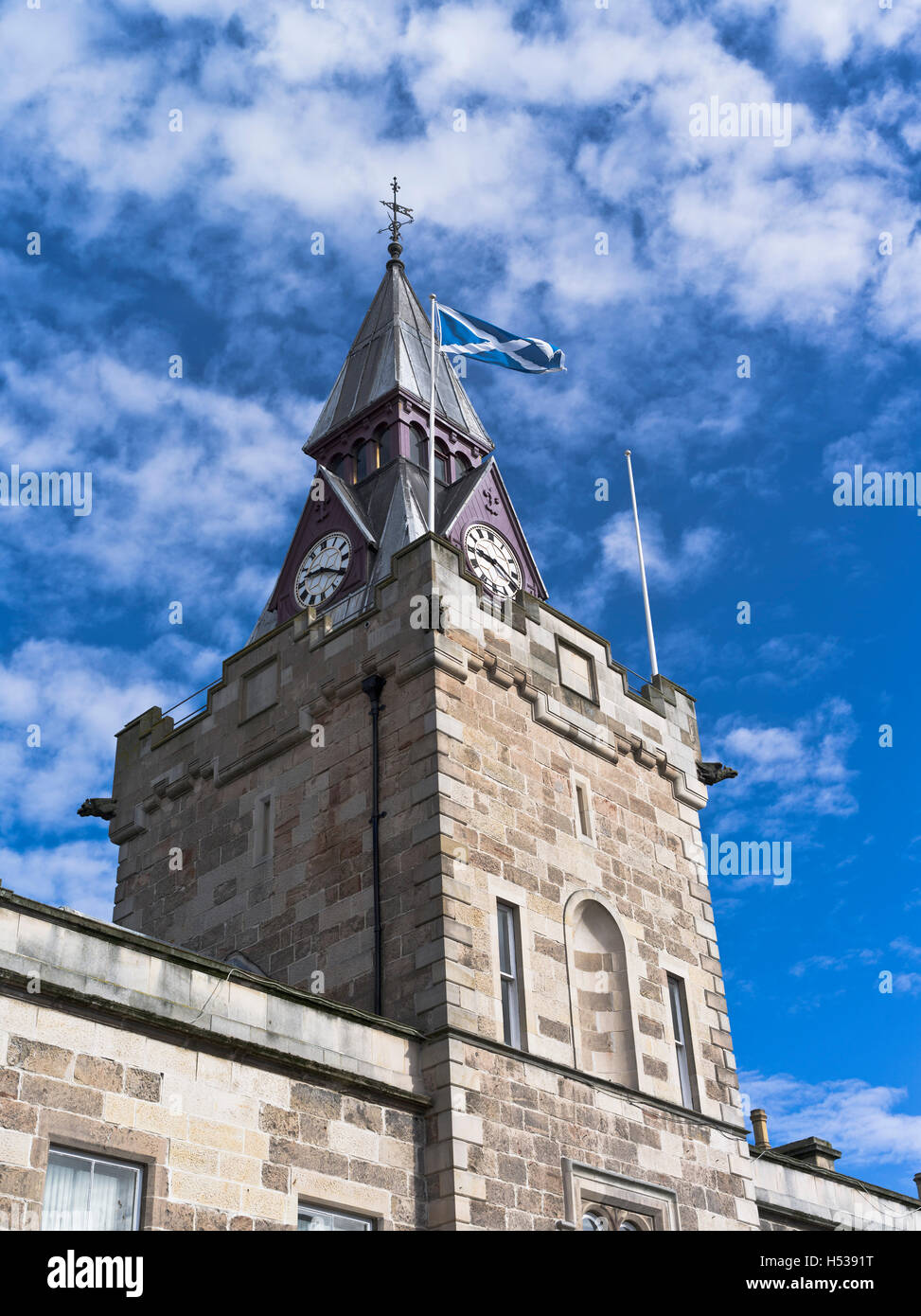 dh Nairn Clock Tower NAIRN NAIRNSHIRE Nairn Courthouse clock tower moray town scotland united kingdom Stock Photo