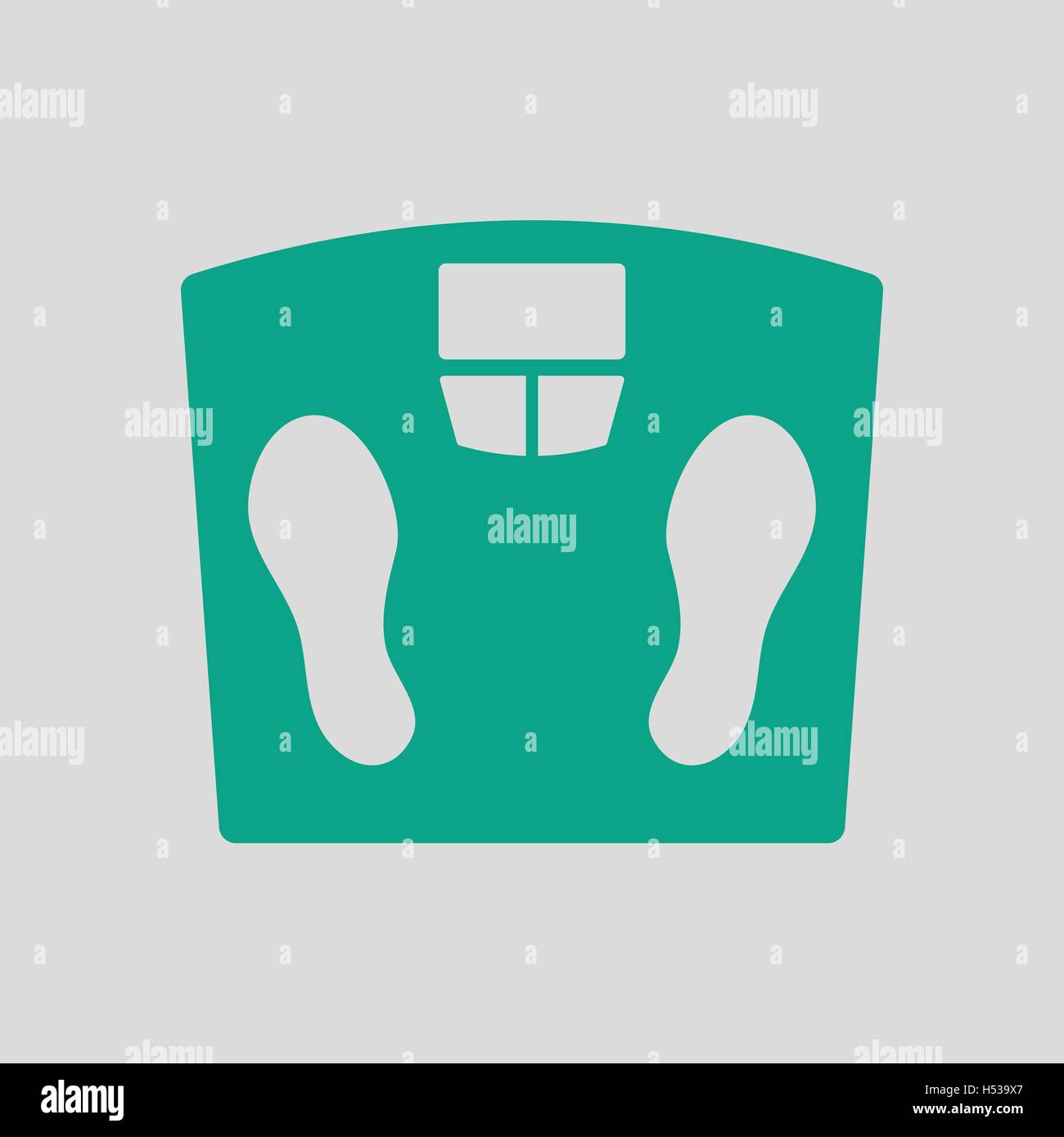 Floor scales icon. Gray background with green. Vector illustration ...