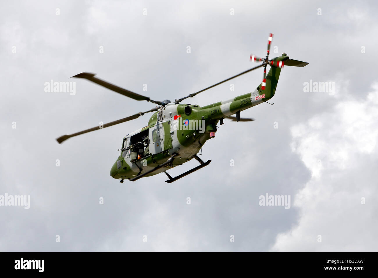 Westland Lynx AH.7 XZ679, at the Royal Naval Air Station Yeovilton International Air Day, 4th July 2008. Stock Photo