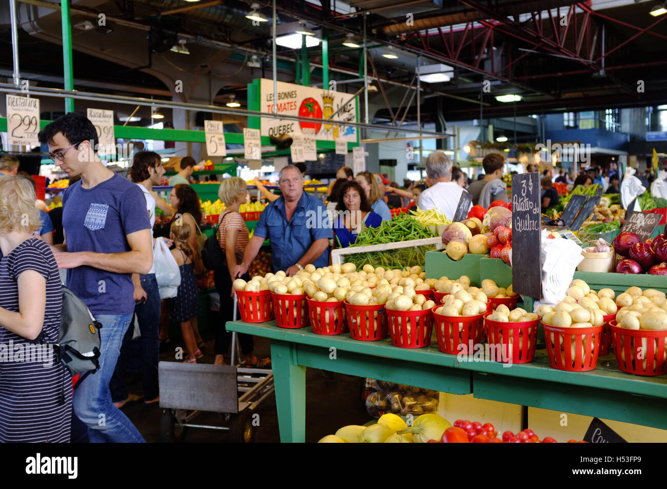 Inside Jean talon Market in Montreal Stock Photo Alamy