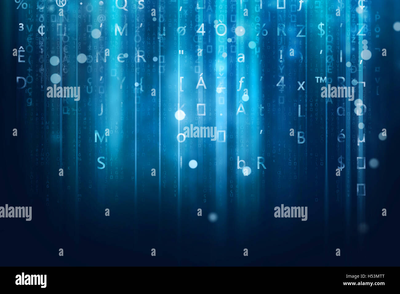 computer data stream background Stock Photo