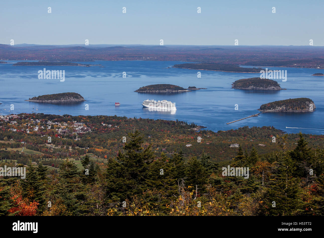 BAR HARBOR OCTOBER 11 Regal Princess view from Cadilacv Mountain a