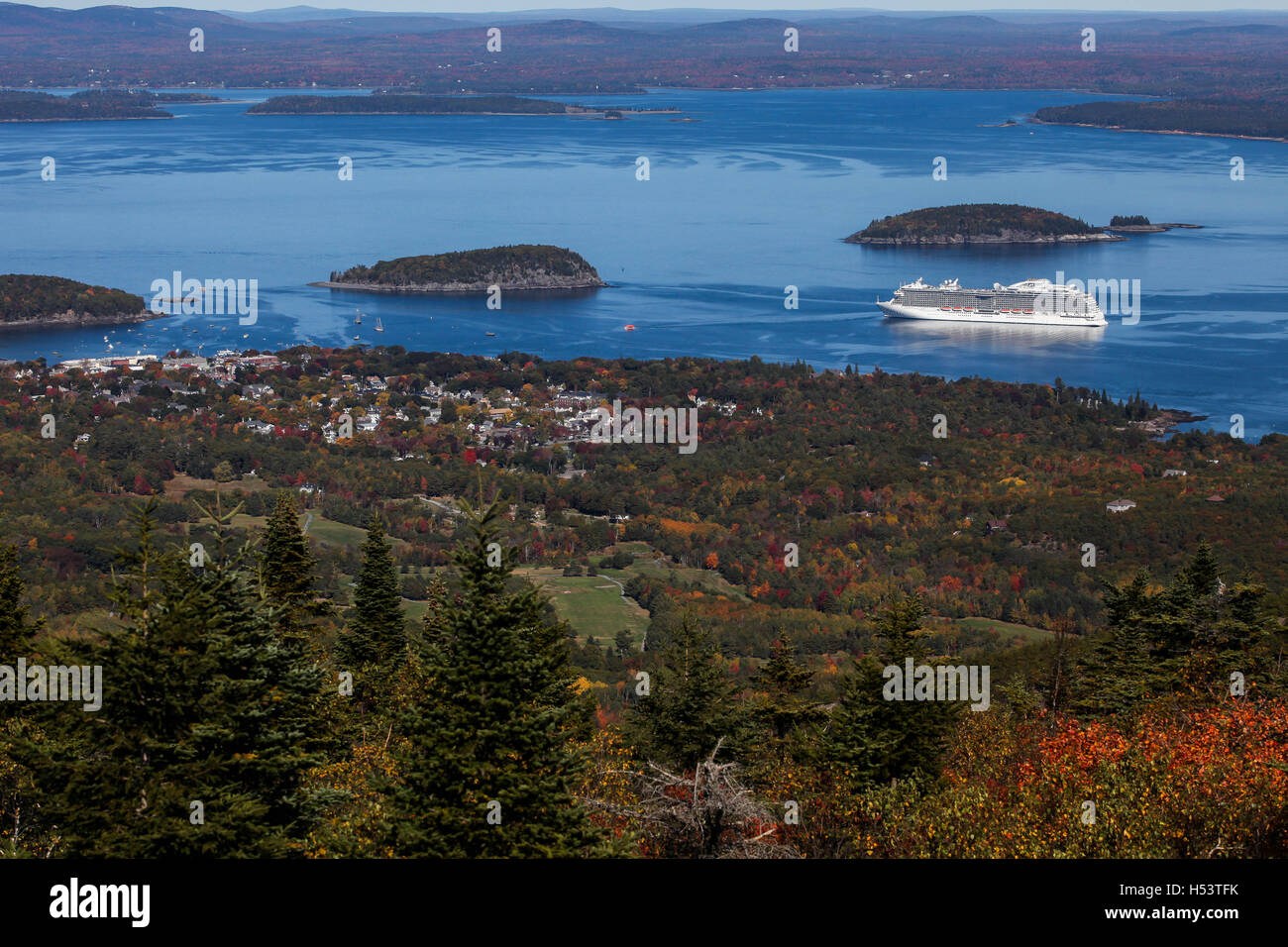 BAR HARBOR OCTOBER 11 Regal Princess view from Cadillac Mountain a