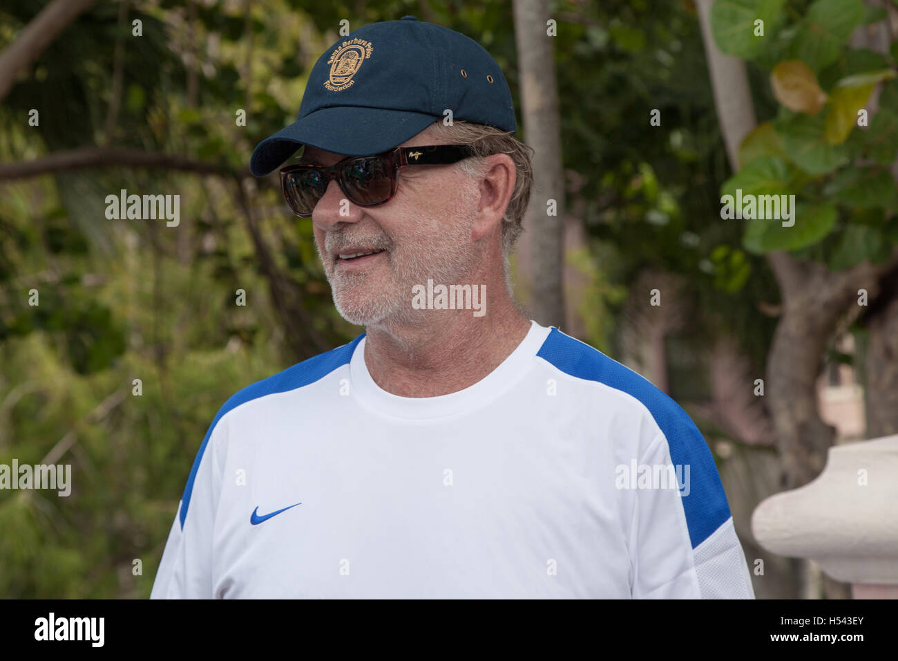 Alan Thicke chatting on November 20, 2015 at the Chris Evert Pro-Am Celebrity Tennis Classic at the Boca Raton Resort & Club in Boca Raton, Florida Stock Photo