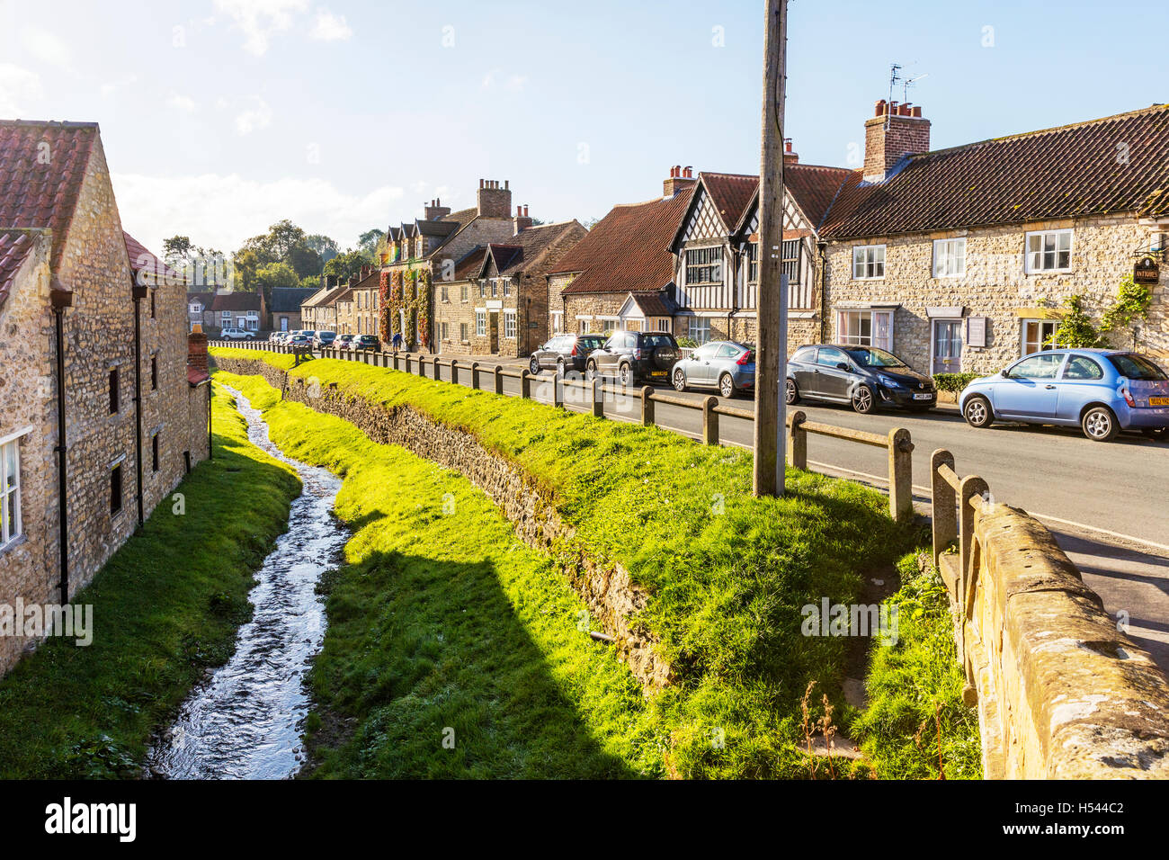 Historic settlement of Helmsley village town, north Yorkshire, England UK England GB towns villages Stock Photo
