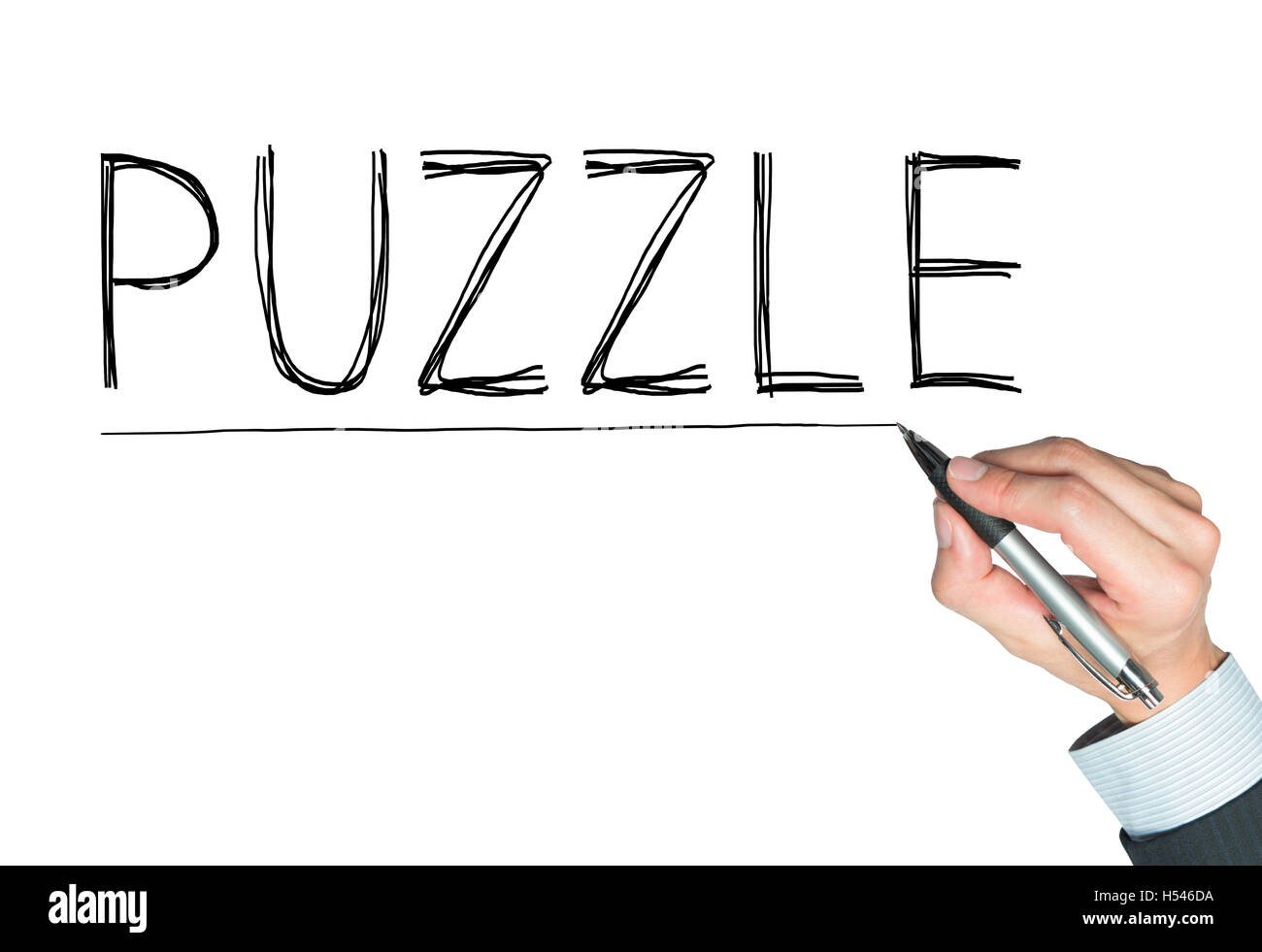 puzzle written by hand, hand writing on transparent board, photo Stock ...