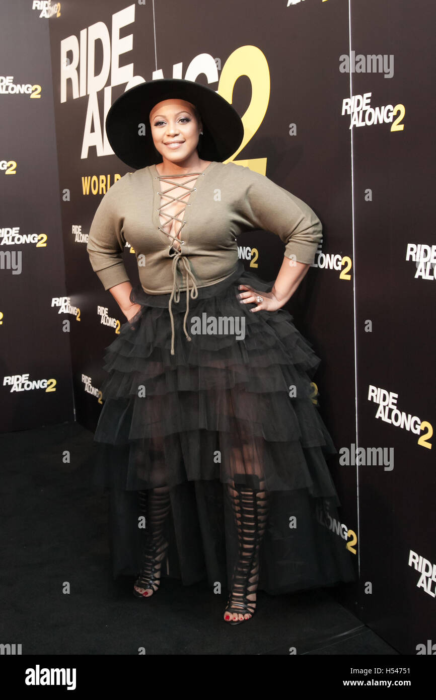 Anita Hawkins arriving on the Red Carpet of Ride Along 2 World Premier ...